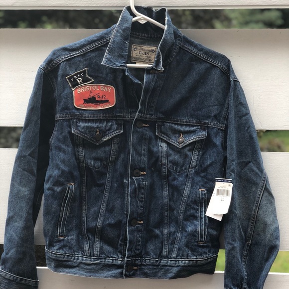 denim jacket with badges